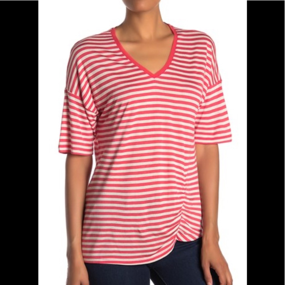 NWT Jersey Striped Kenneth Cole Top